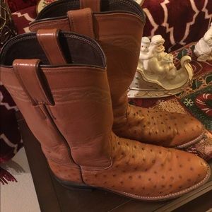 Justin Ostrich Boots and Tony Lama Belt